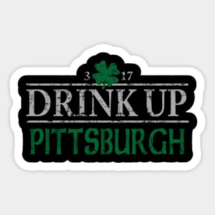 Drink Up Pittsburgh Irish St Patrick's Day Sticker